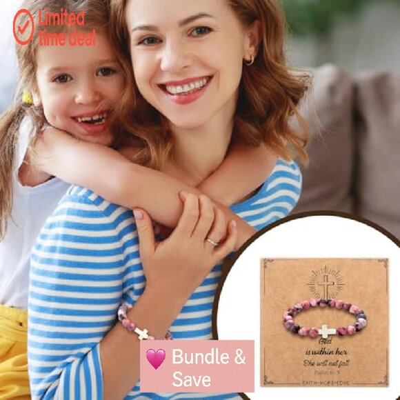 12-Piece Agate Christian Bracelet Set with Bible Verse Cards - Picture 5 of 8